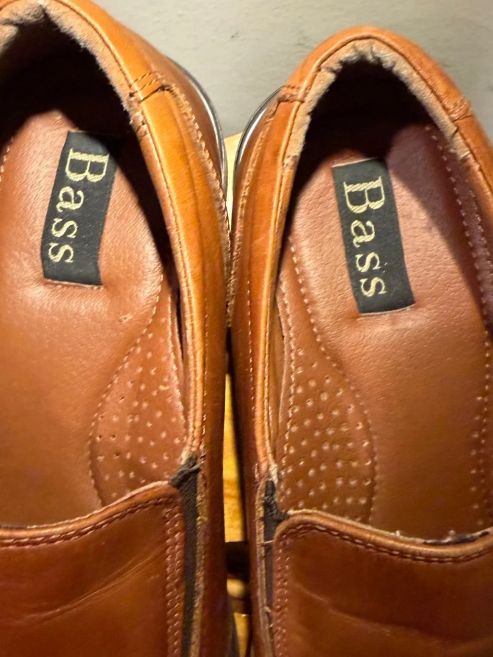 Bass Brown Leather slip-on dress shoes
